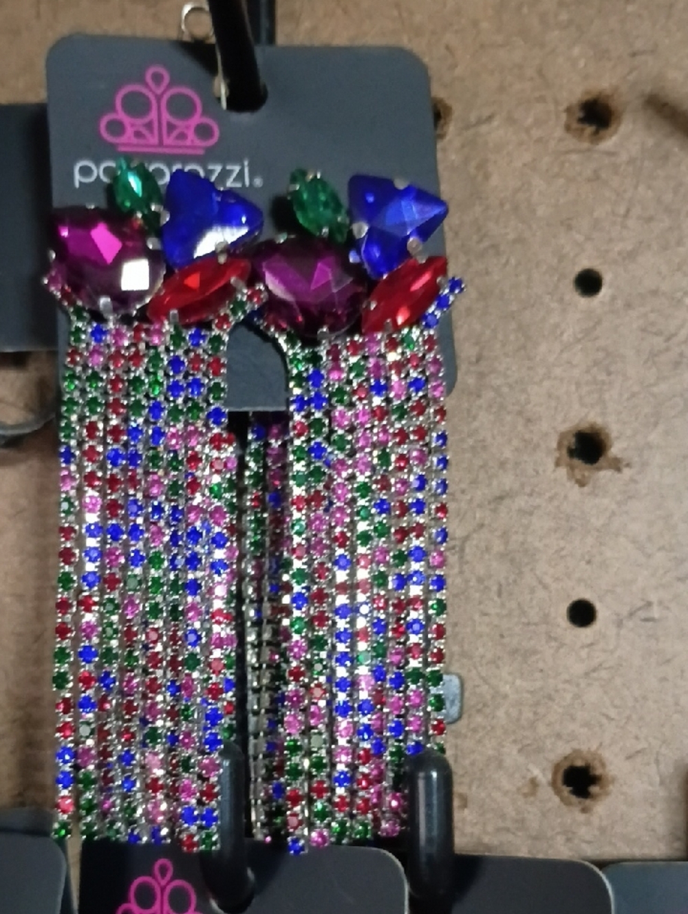 Paparazzi Multicolor Rhinestone Chandelier Earrings
